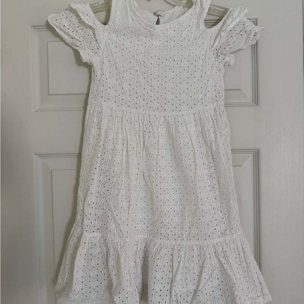 FabKids White Eyelet Casual Dress